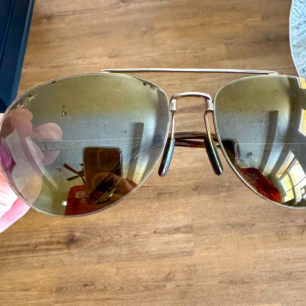 Gold Aviator Sunglasses